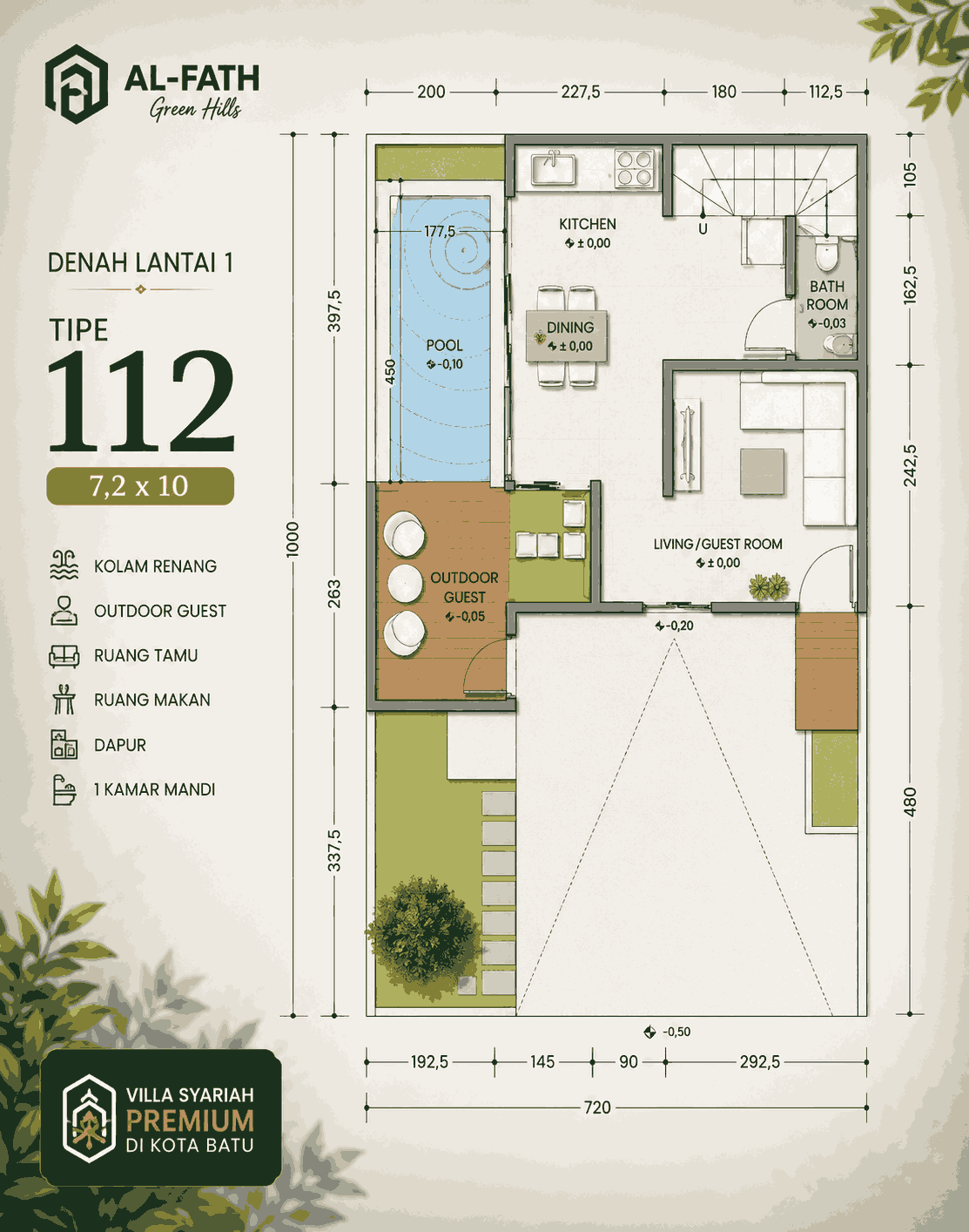 Denah Lantai 1 Type 112